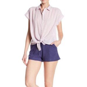 GOOD LUCK GEM Tailored MidRise Linen Short